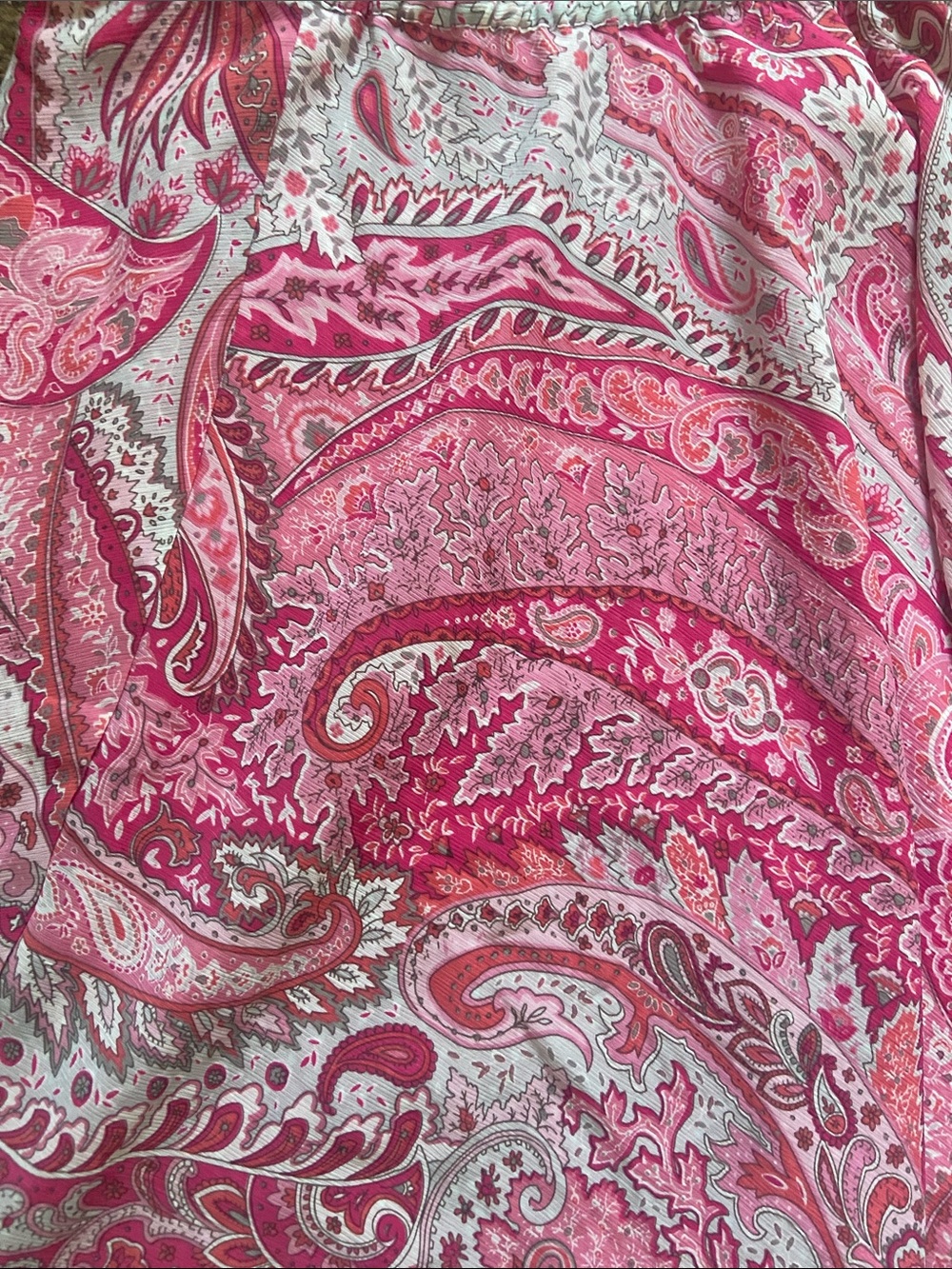 Y2k Vintage Pink Paisley Midi Skirt S-M - Picture 5 of 9